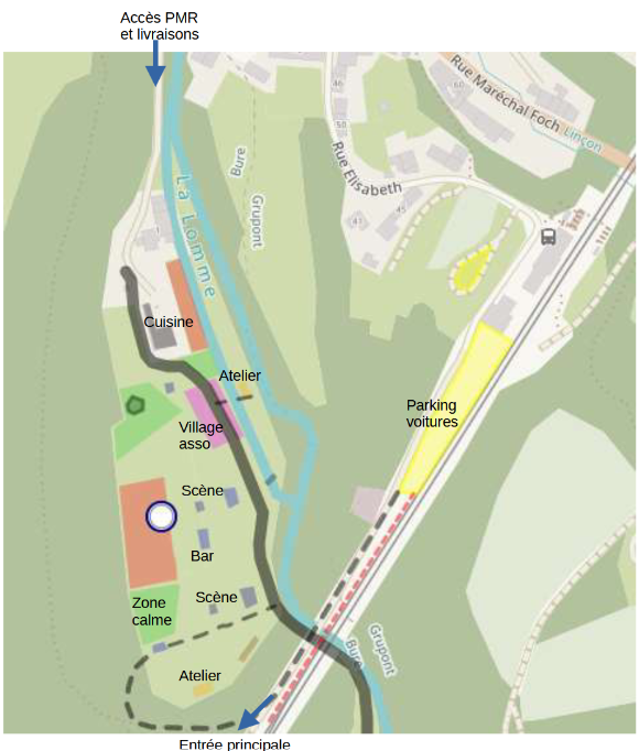 Plan PMR près de l'entrée